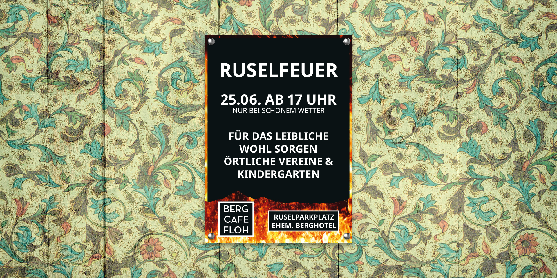 Plakat Ruselfeuer Cafe Floh